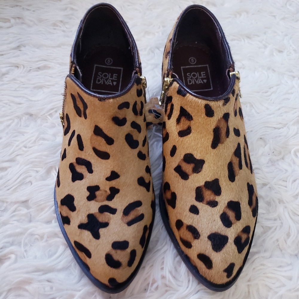 Solediva Leopard Print Bootie 8 - image 2